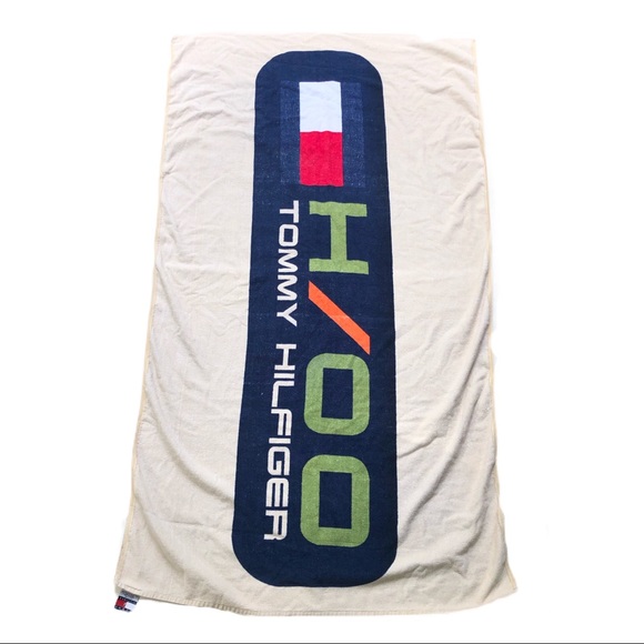 Vintage Tommy Hilfiger Beach Towel Rare New York - Picture 1 of 3
